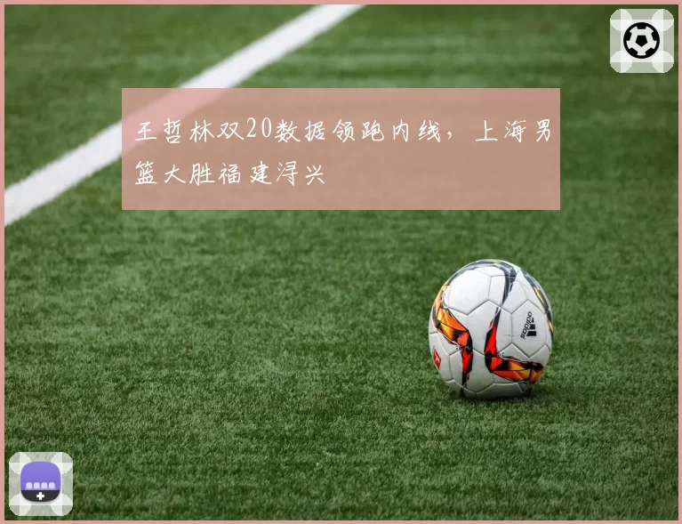 王哲林双20数据领跑内线,上海男篮大胜福建浔兴